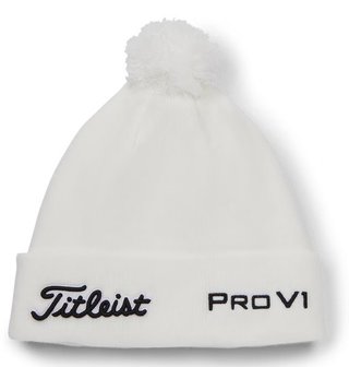 Titleist Tour Pom Pom Wintermütze, weiss