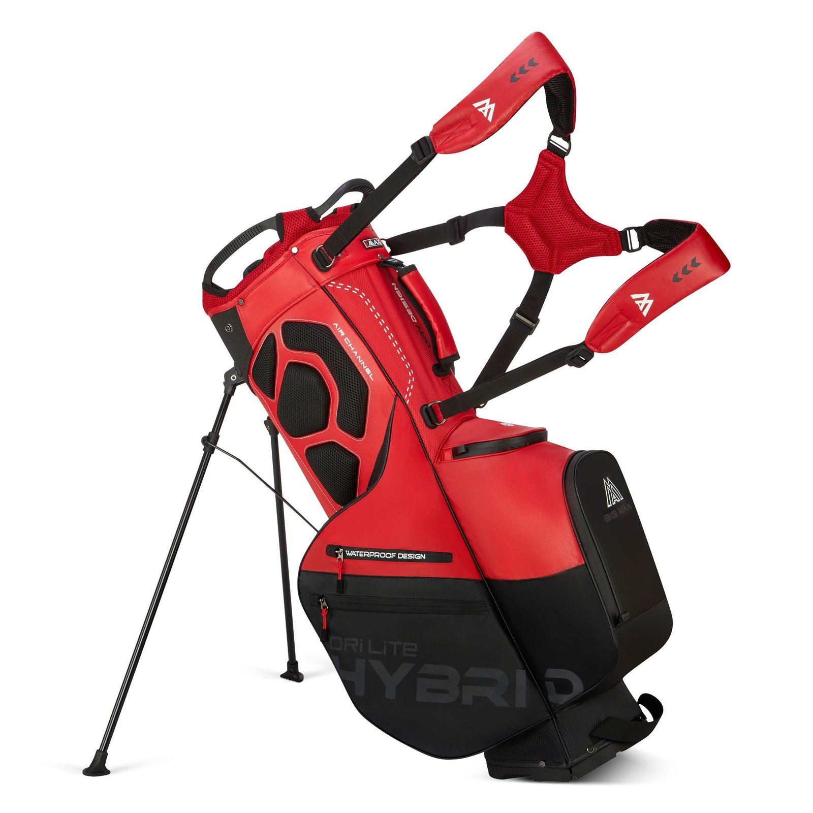Big Max Dri Lite Hybrid Plus Standbag, rot/schwarz