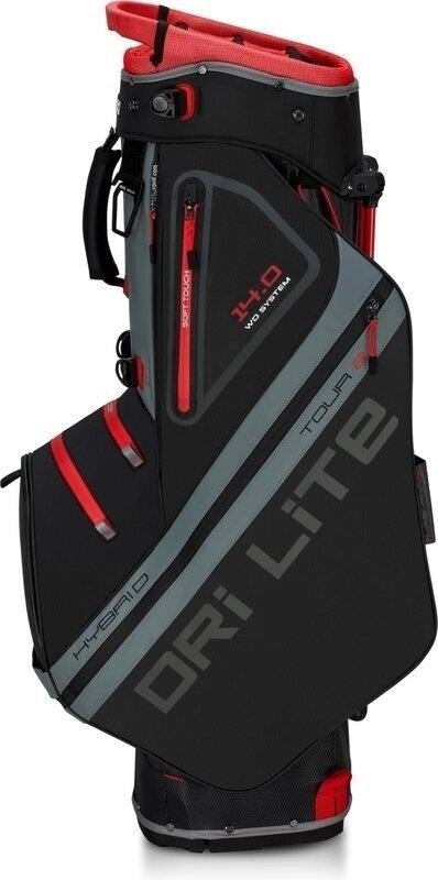 Big Max Dri Lite Hybrid Tour 2 stand bag, schwarz/grau/rot