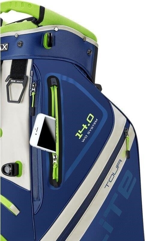 Big Max Dri Lite Hybrid Tour 2 stand bag, dunkelblau/limette