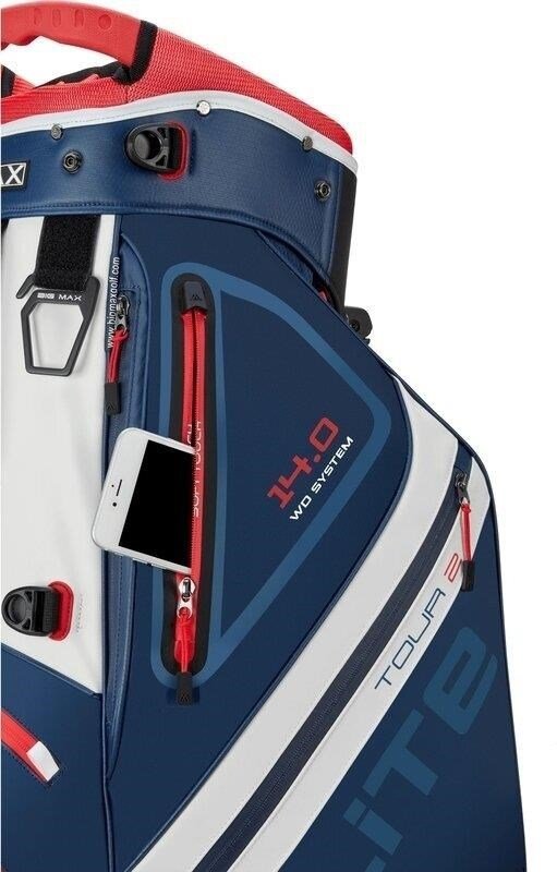Big Max Dri Lite Hybrid Tour 2 stand bag, dunkelblau/rot/weiss