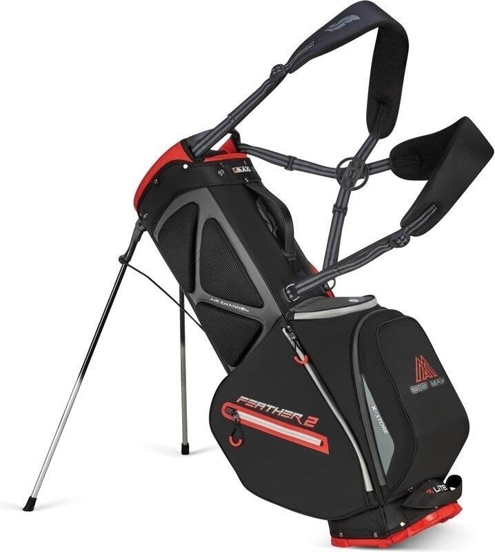 Big Max Dri Lite Feather 2 Standbag, schwarz/rot