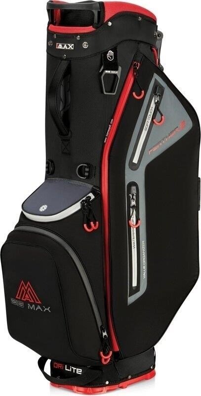 Big Max Dri Lite Feather 2 Standbag, schwarz/rot