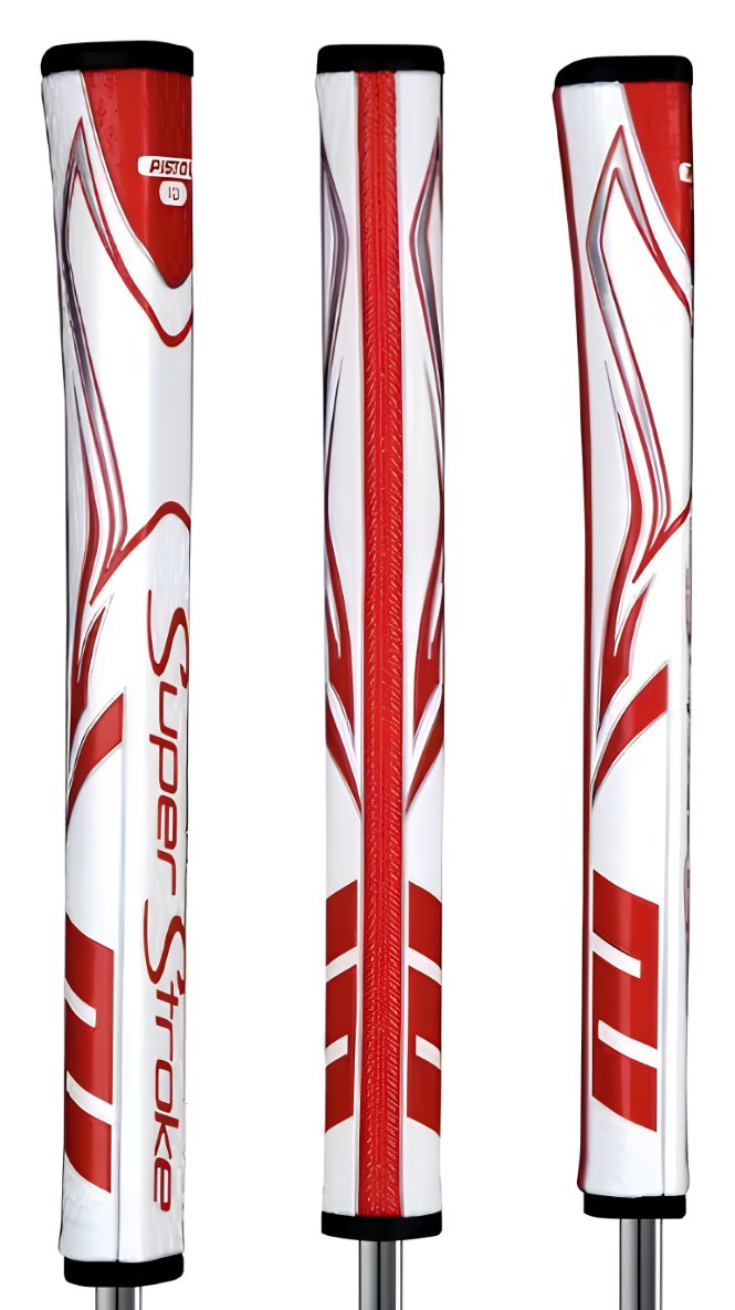 SuperStroke Zenergy Pistol GT 1.0  putter grip, weiss/rot