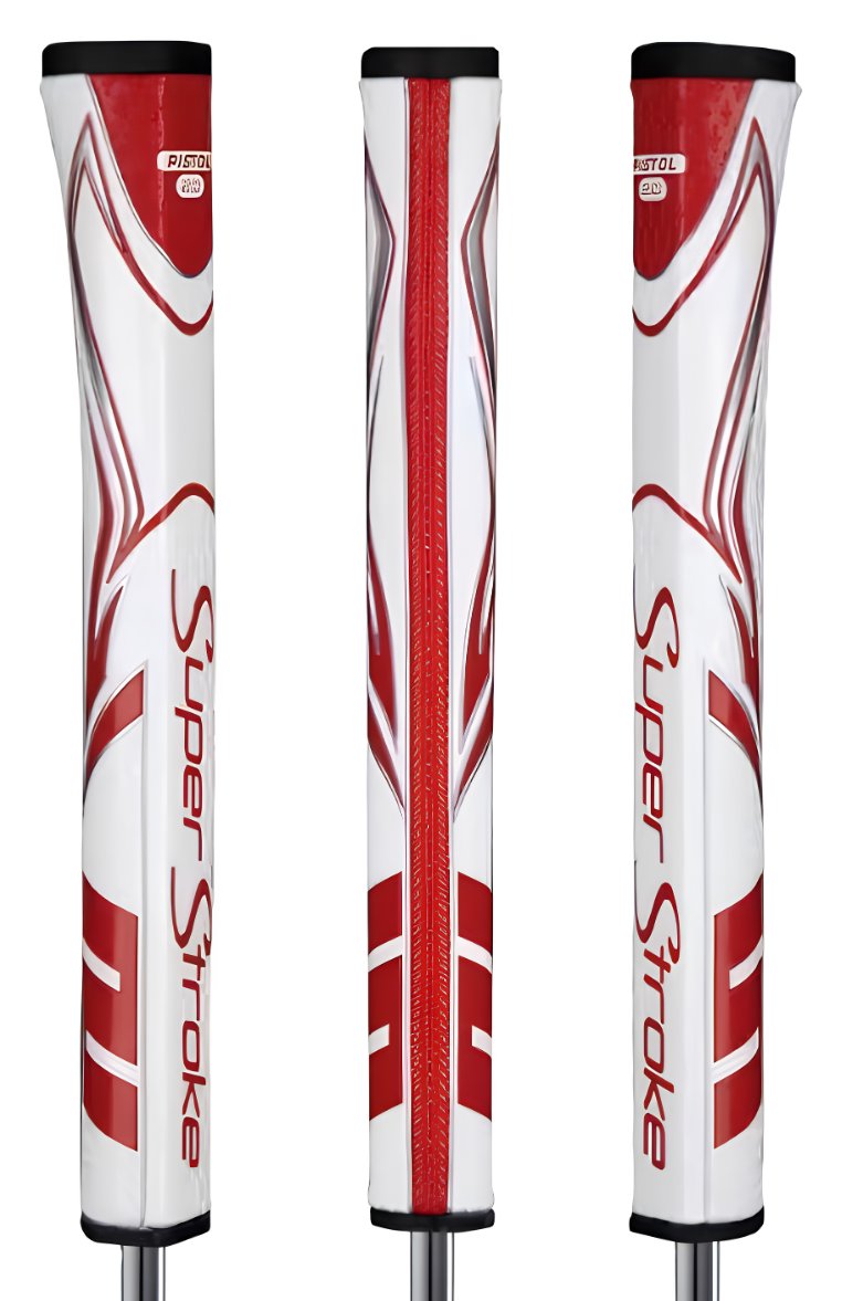 SuperStroke Zenergy Pistol GT 2.0 Putter Griff, weiss/rot