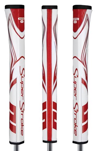 SuperStroke Zenergy Pistol GT 2.0 Putter Griff, weiss/rot