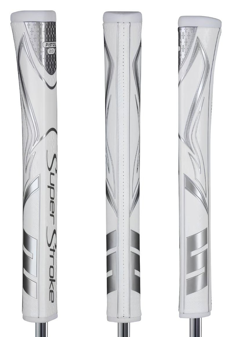SuperStroke Zenergy Pistol GT 2.0 Putter Griff, weiss/silber