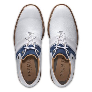 FootJoy Premiere Series Packard Herren Golfschuhe, weiss/dunkelblau