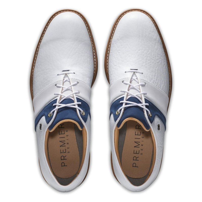 FootJoy Premiere Series Packard Herren Golfschuhe, weiss/dunkelblau