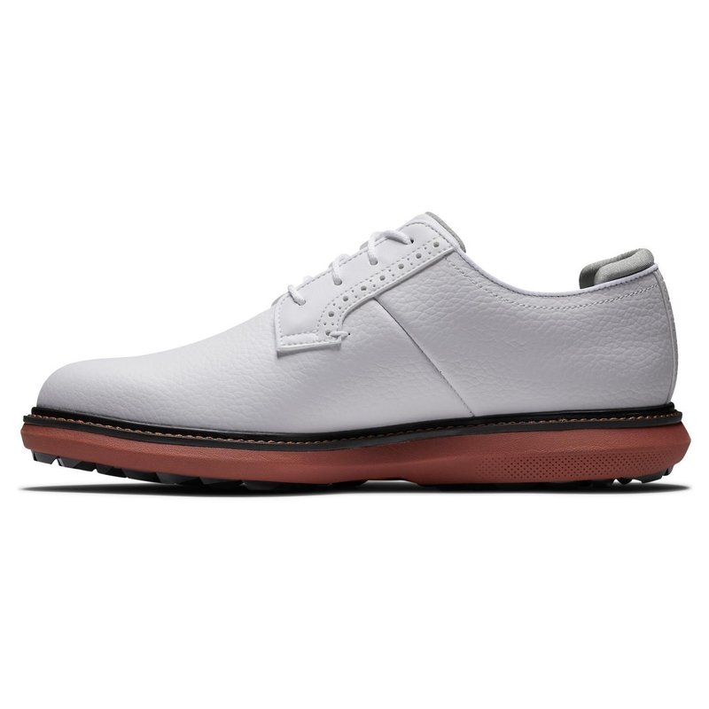 FootJoy Traditions Herren Golfschuhe, weiss/brick blucher