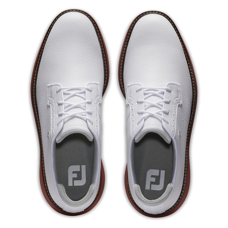 FootJoy Traditions Herren Golfschuhe, weiss/brick blucher
