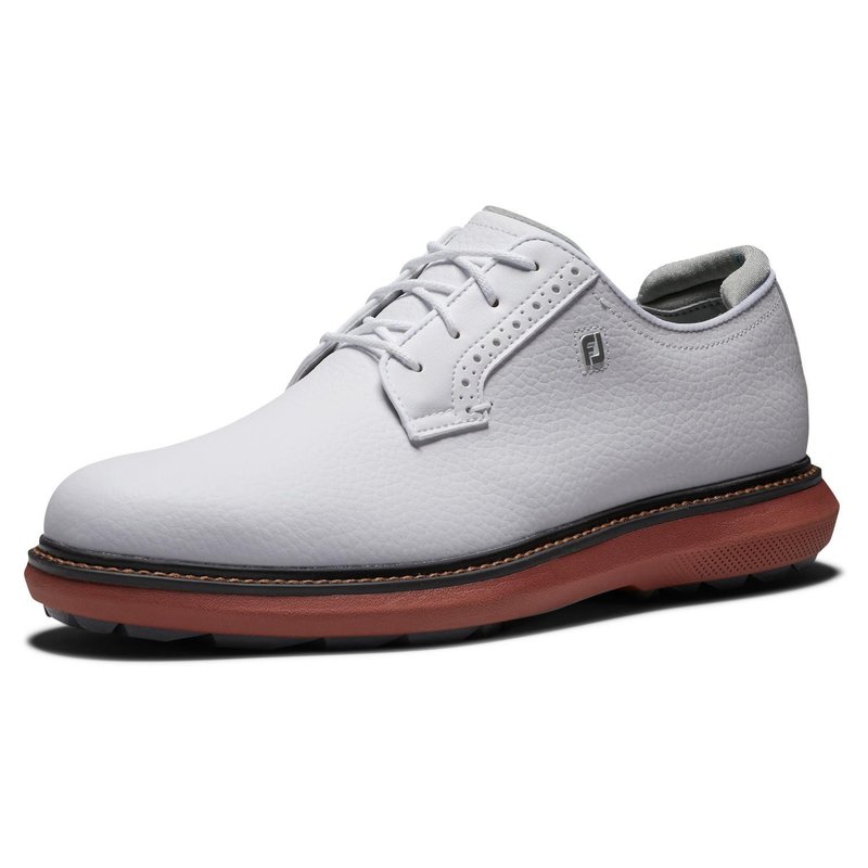 FootJoy Traditions Herren Golfschuhe, weiss/brick blucher