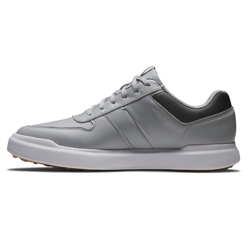 FootJoy Contour Casual Herren Golfschuhe, grau/weiss