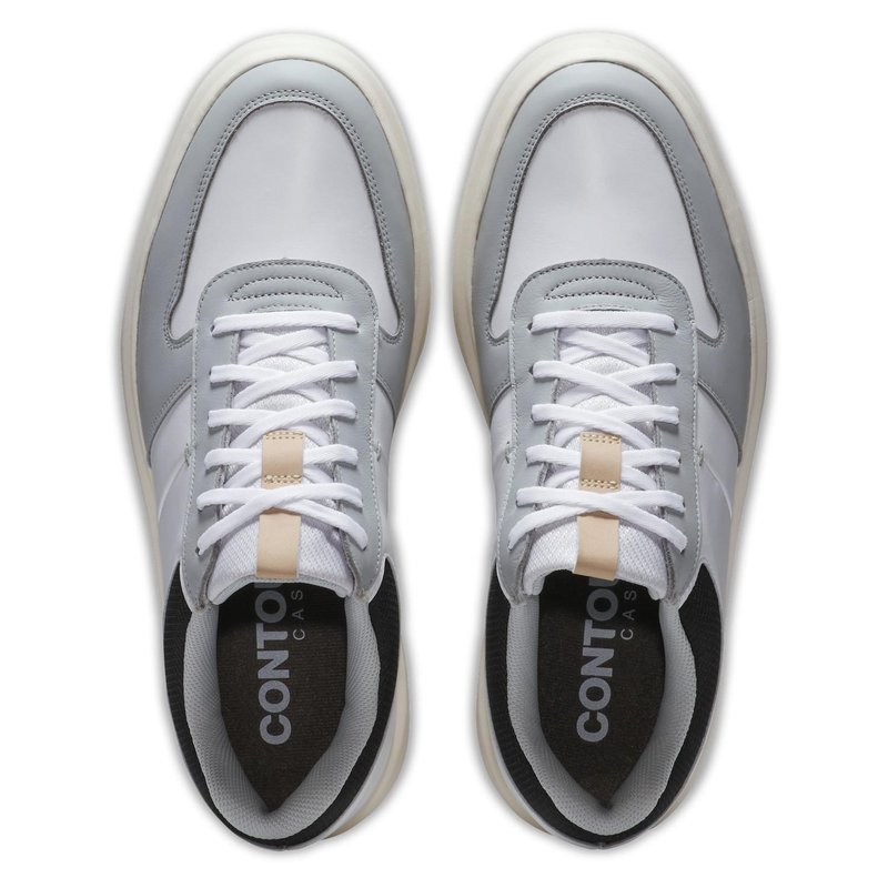 FootJoy Contour Casual Herren Golfschuhe, weiss/grau/schwarz