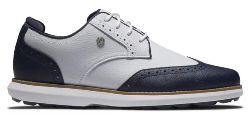 FootJoy Traditions Wing Tip Damen Golfschuhe, weiss/dunkelblau