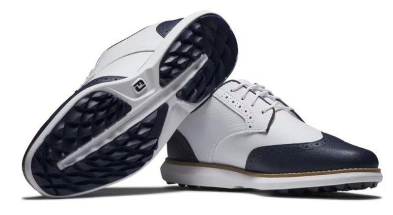 FootJoy Traditions Wing Tip Damen Golfschuhe, weiss/dunkelblau