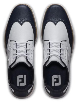 FootJoy Traditions Wing Tip Damen Golfschuhe, weiss/dunkelblau