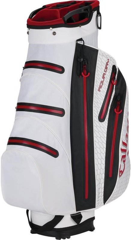 Callaway Aqua Dry Cart Bag - weiss/rot/schwarz