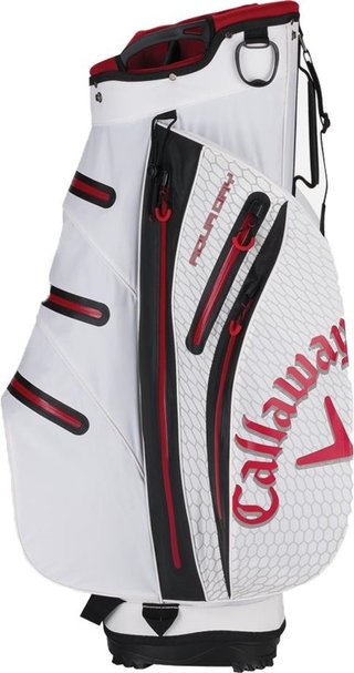 Callaway Aqua Dry Cart Bag - weiss/rot/schwarz