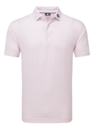 FootJoy Wiggle Print Lisle Herren Poloshirt, rosa
