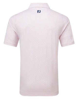 FootJoy Wiggle Print Lisle Herren Poloshirt, rosa