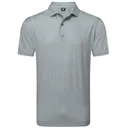 FootJoy Houndstooth Geo Lisle Herren Poloshirt, grau