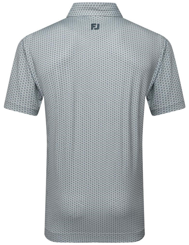FootJoy Houndstooth Geo Lisle Herren Poloshirt, grau