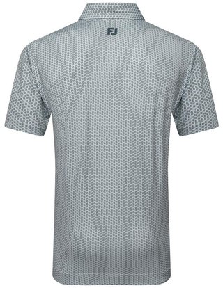 FootJoy Houndstooth Geo Lisle Herren Poloshirt, grau