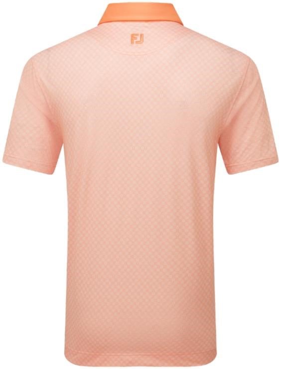 FootJoy Checker Print Lisle Herren Poloshirt, orange