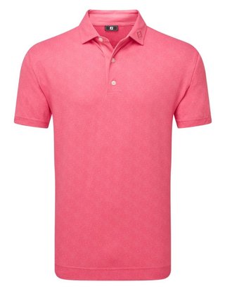 FootJoy Speckle Print Pique Herren Poloshirt, rosa