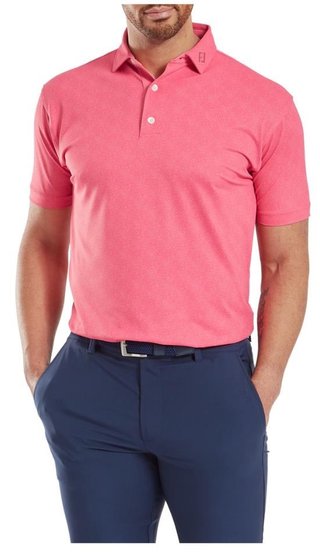 FootJoy Speckle Print Pique Herren Poloshirt, rosa