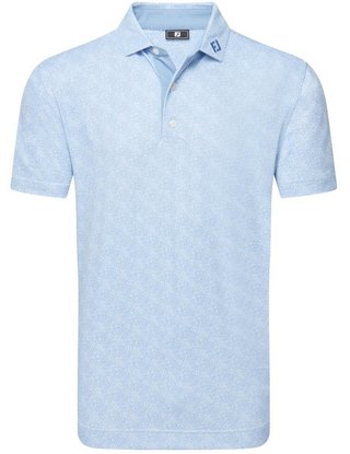 FootJoy Speckle Print Pique Herren Poloshirt, blue jay/white