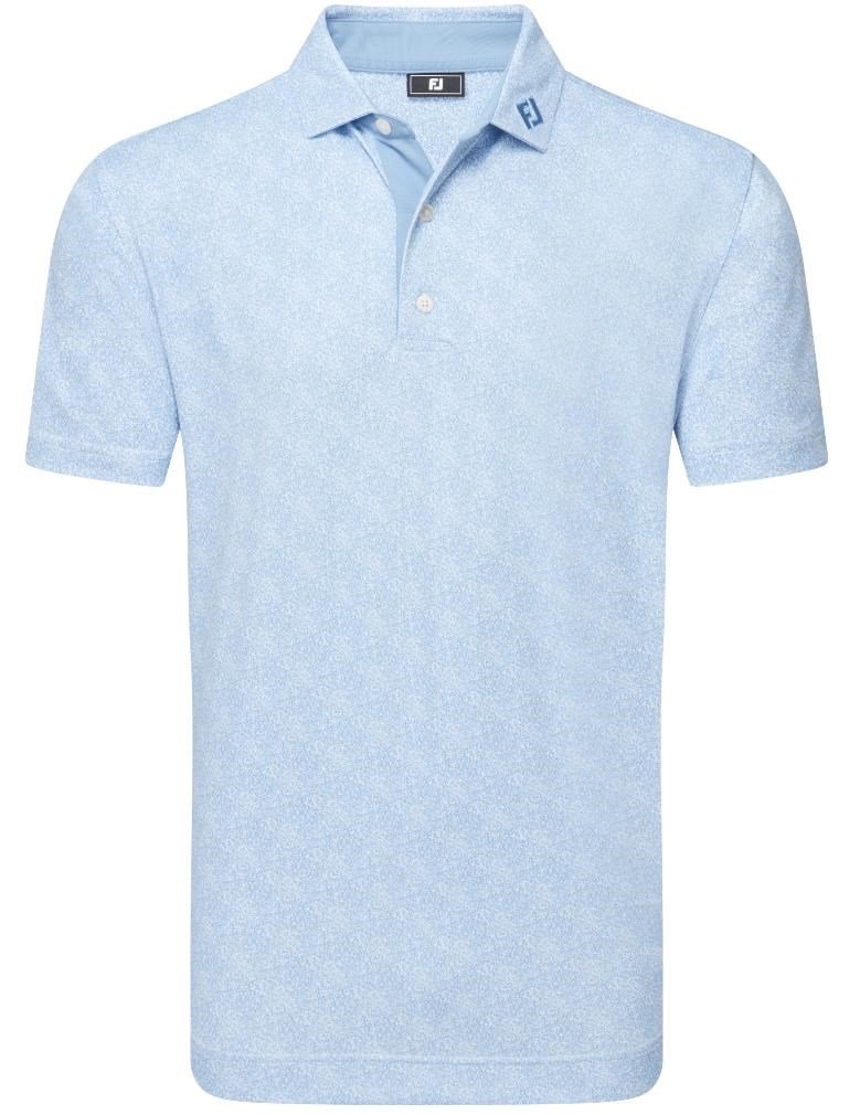FootJoy Speckle Print Pique Herren Poloshirt, blue jay/white