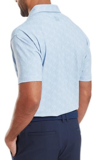 FootJoy Speckle Print Pique Herren Poloshirt, blue jay/white