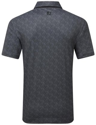 FootJoy Speckle Print Pique Herren Poloshirt, schwarz