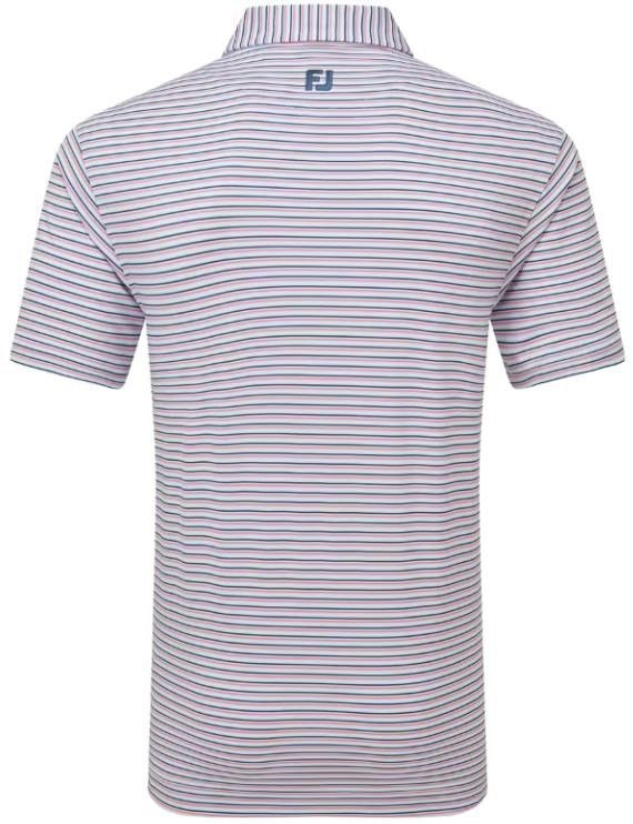 FootJoy Balance Stripe Lisle Herren Poloshirt, blau/weiss/rosa