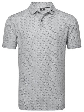 FootJoy Bounce Print Pique Herren Polo, grau