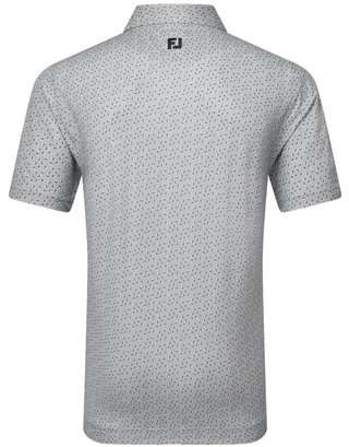 FootJoy Bounce Print Pique Herren Polo, grau