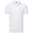 FootJoy Bounce Print Pique Herren Polo, white/orange/blue jay