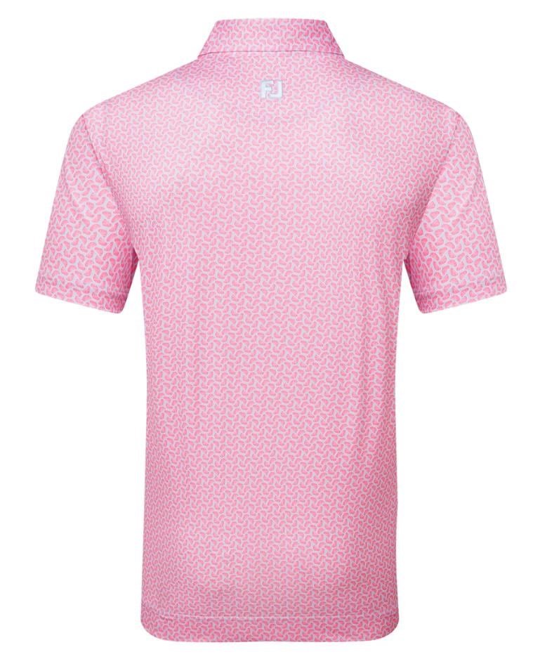 FootJoy Citrus Print Lisle mens polo Herren Poloshirt, rosa