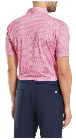 FootJoy Citrus Print Lisle mens polo Herren Poloshirt, rosa