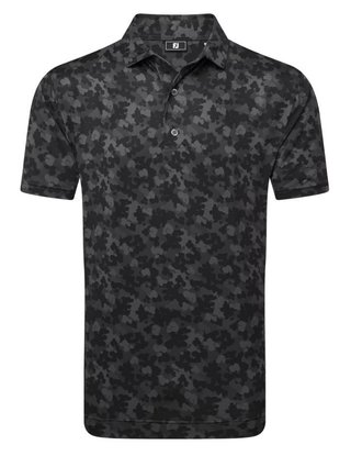 FootJoy Pop Camo Lisle Herren polo, schwarz