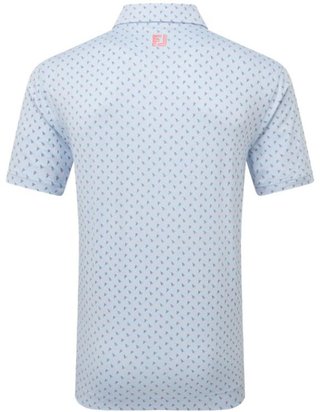 FootJoy Flower Bud Foulard Lisle Poloshirt, blau