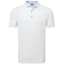 FootJoy Flower Bud Foulard Lisle Poloshirt, weiss
