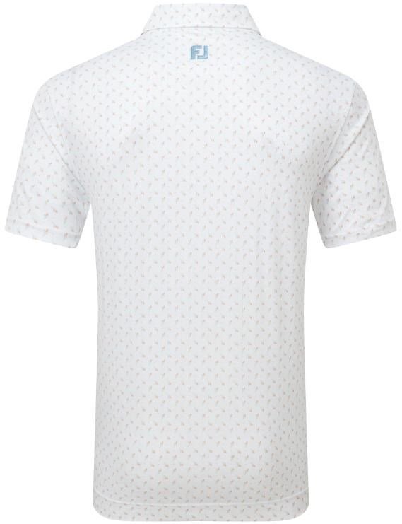 FootJoy Flower Bud Foulard Lisle Poloshirt, weiss
