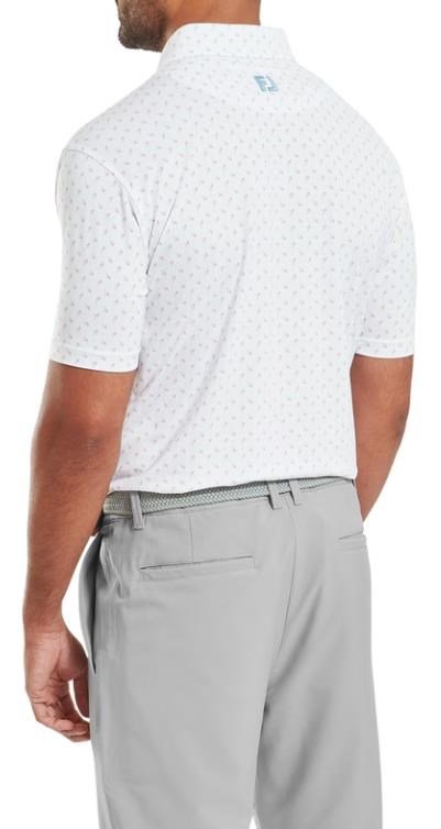 FootJoy Flower Bud Foulard Lisle Poloshirt, weiss