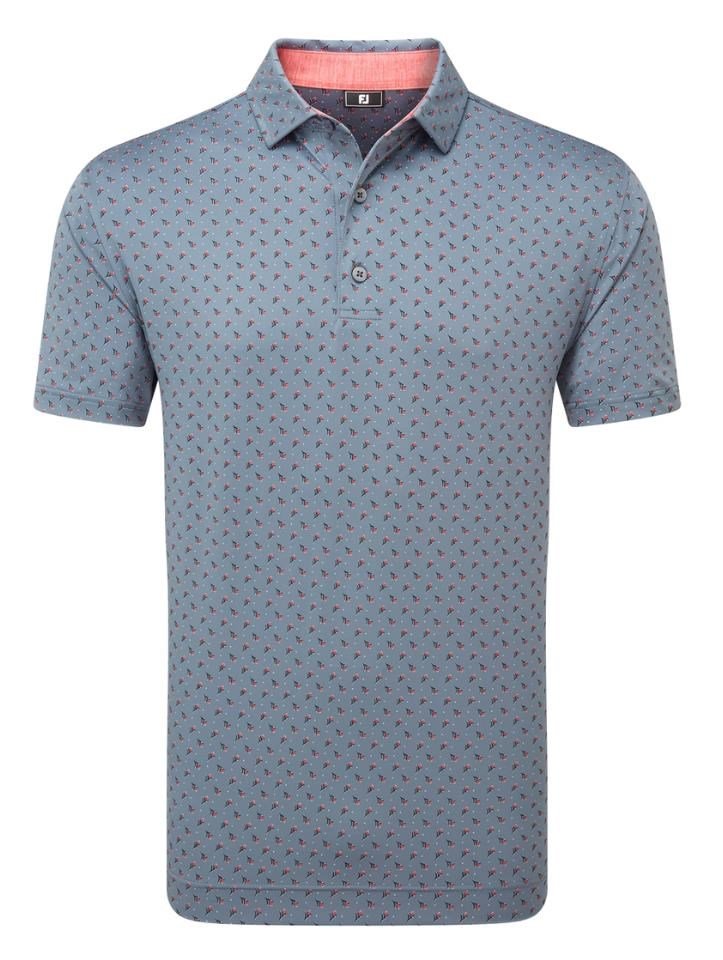 FootJoy Flower Bud Foulard Lisle Poloshirt, flint