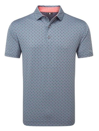 FootJoy Flower Bud Foulard Lisle Poloshirt, flint