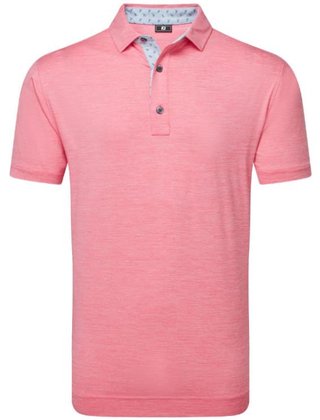 FootJoy Heather Lisle with Trim Herren Poloshirt, rosa