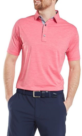 FootJoy Heather Lisle with Trim Herren Poloshirt, rosa